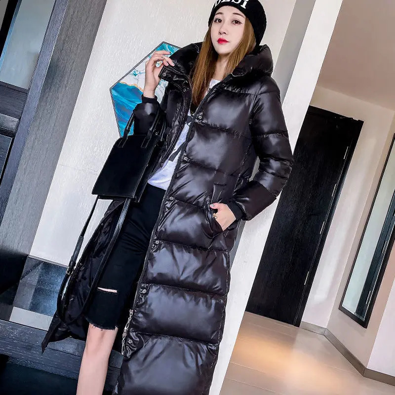 Winter Long Down Jacket Womens Fashion Thick Cotton Parkas Outwear Plus size 4XL Loose Windproof Hooded Snow Coat Female 251022