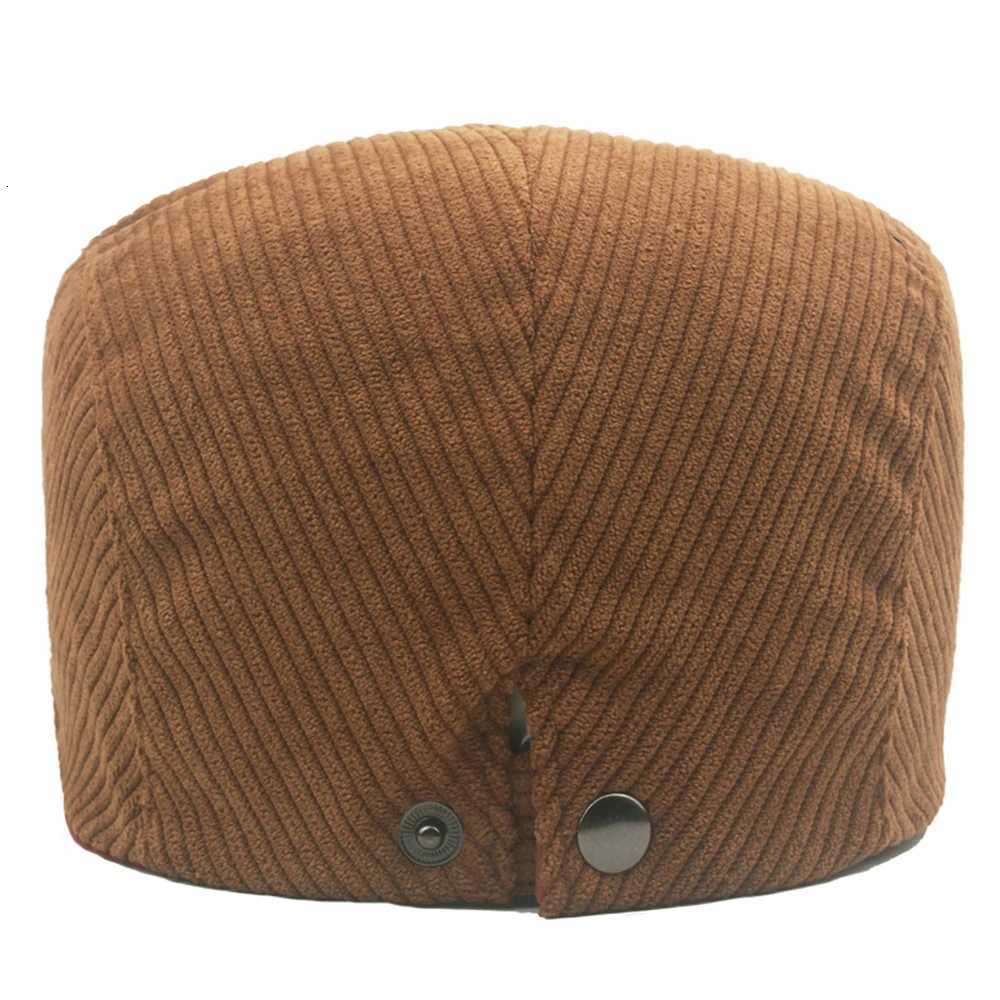 Drop Ship 2023 Autumn and Winter Corduroy Man Ivy Dad Casual Newsboy Hat Wen Big Size Beret 5660cmW251023
