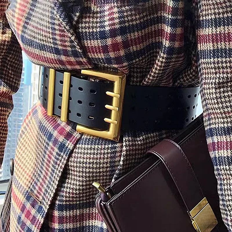 Highend s elegant Womens leather belt female Wide belt for Women gothic corset cummerbund Punk Cowboy Y2K belts 251013