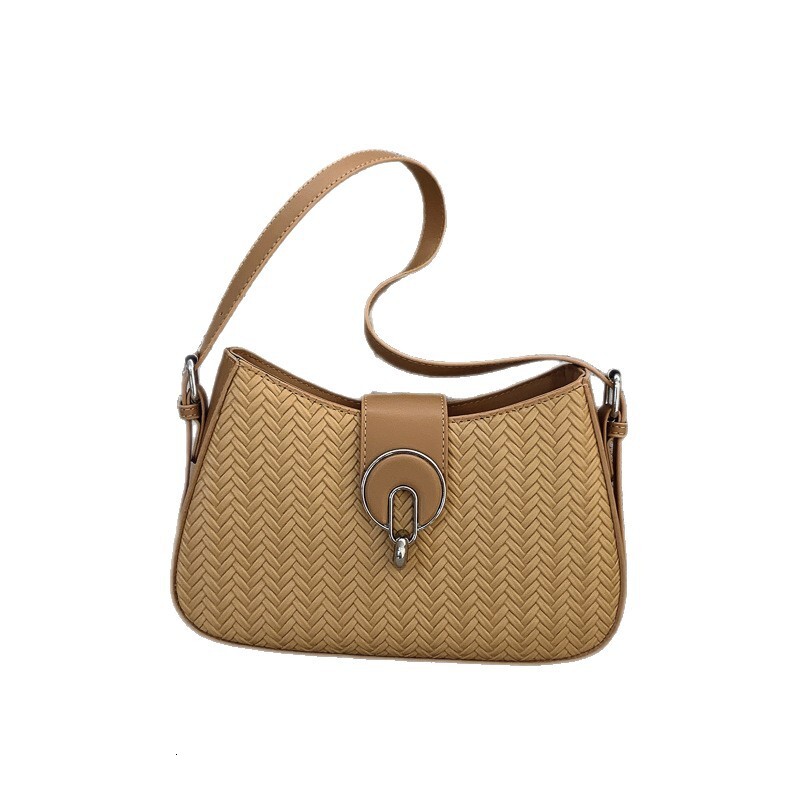 Luxury Brand Designer Bag High-End Woven Pattern Underarm Bag For Women 2025 New Korean Fashion Large Capacity Handbag Crossbody Bag