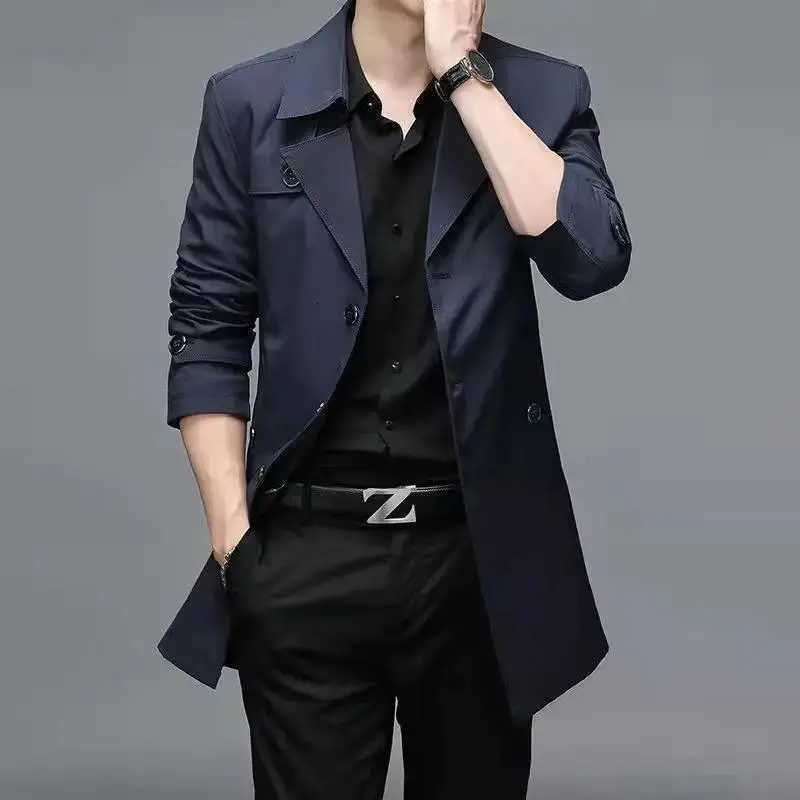 Male Windbreaker Coats Fleeced Warm Mens Overcoat Jackets Business Winter Sales of Harajuku Cheap Clothes Offer Aesthetic Cold W251023