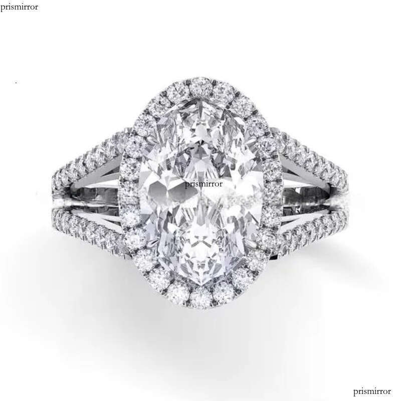 Fully Moissanite Dia Wedding Fine Jewelry Sterling Sier Womens Engagement Ring for Weding