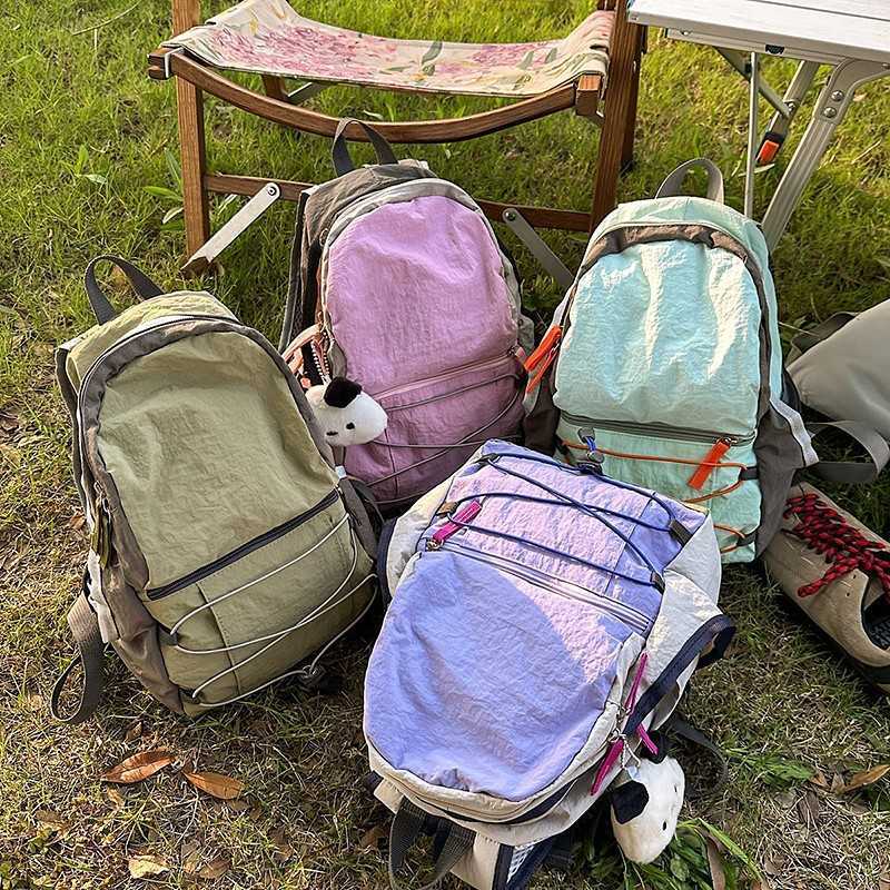 Sports Backpack Korean Style Canvas Bag Outdoor Backpack Mini Backpack Versatile College Student Backpack Casual Travel Bag W251023