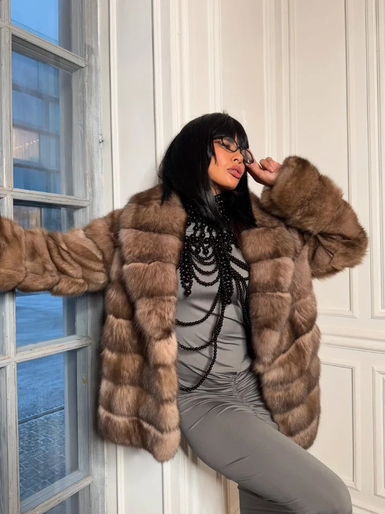 Solid Patchwork Faux Fur Coat Women Full Sleeve Lapel Loose Long Staple Plush Jacket Lady Winter Fashion Street Outwear 251021