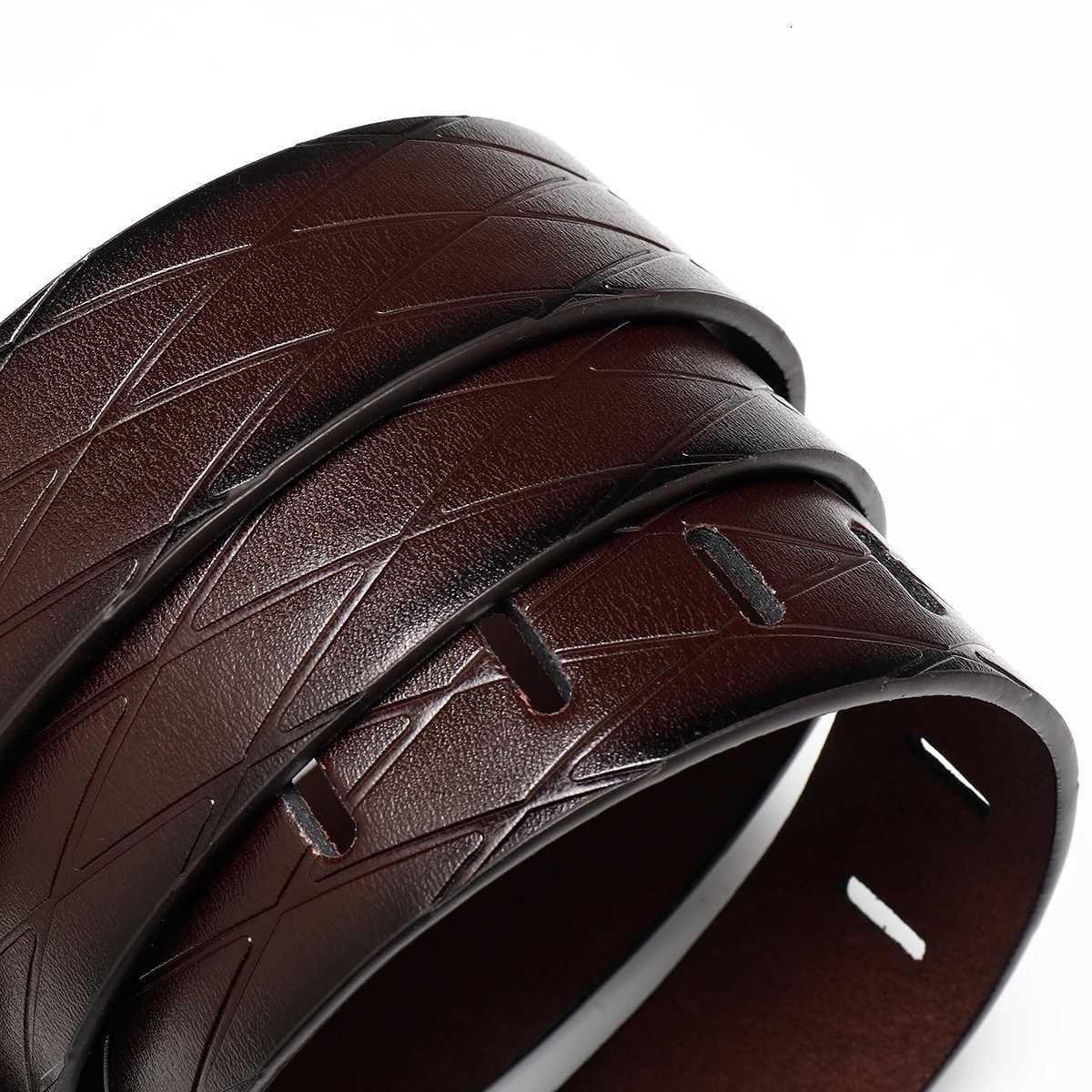 Belt mens needle buckle belt genuine leather pure cowhide simple youth casual jeans mens pants belt trendy for young peoXJ251023