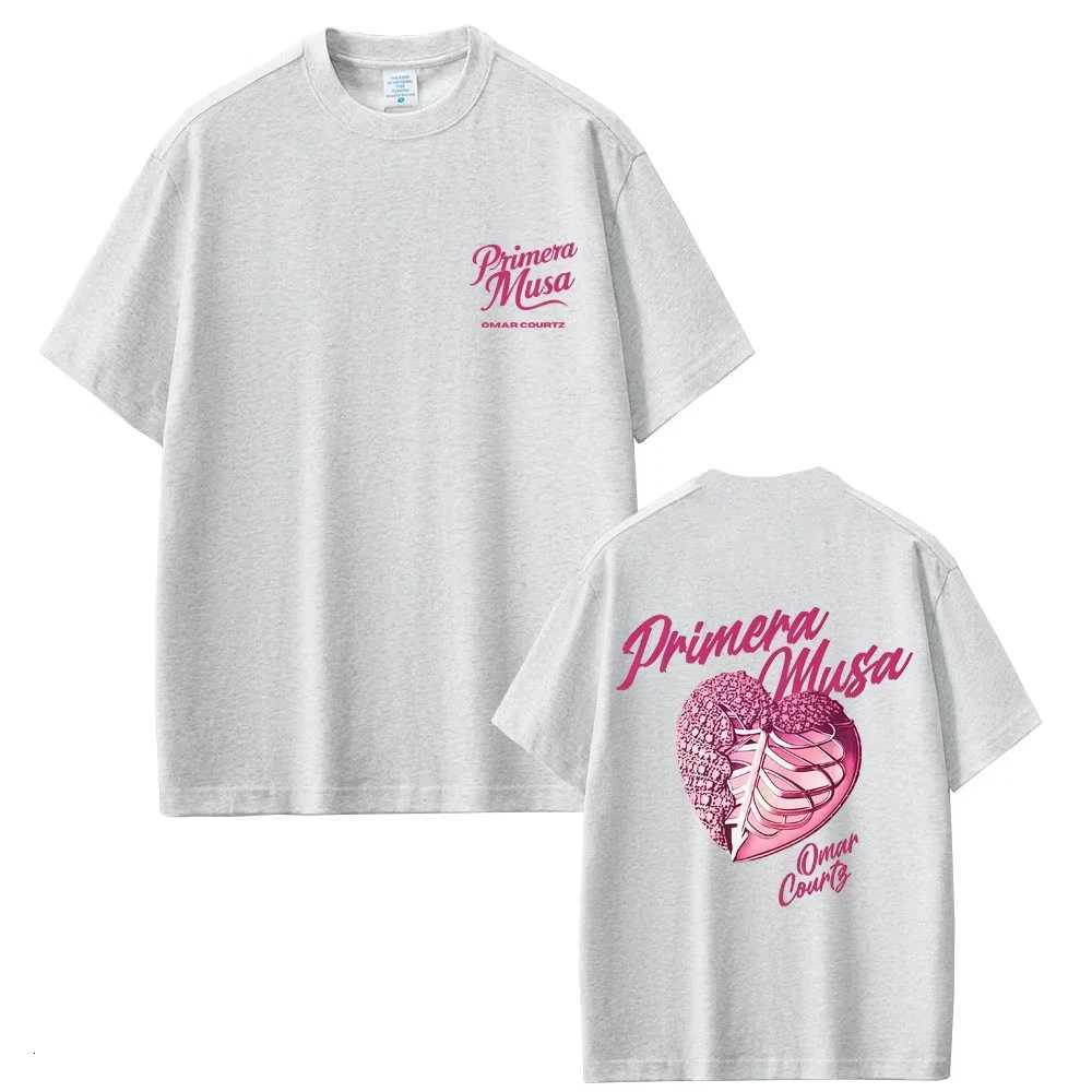 Rapper Omar Courtz Primera Musa Heart T Shirts Mens Women Hip Hop Fashion Pop Music Streetwear Male Vintage Oversized TshirtsXJ251023