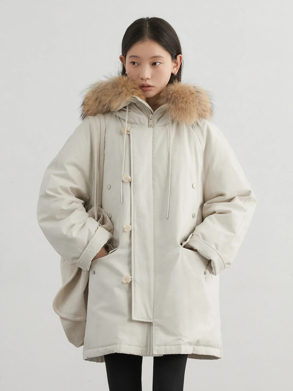 CHIC VEN Women Down Coats Loose Casual 90 White Duck Workwear Jacket Hooded Female Overcoat Autumn Winter 251013