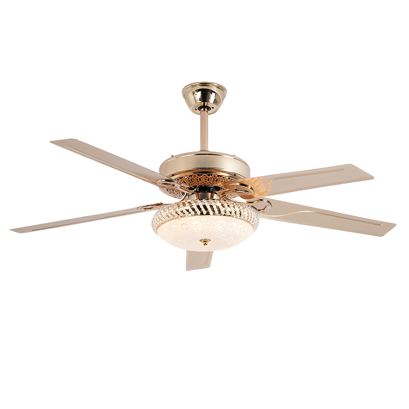 fan lamp Elegant Full Range of Motion Ceiling Fan & LED Lighting Combination Offers Silent Performance
