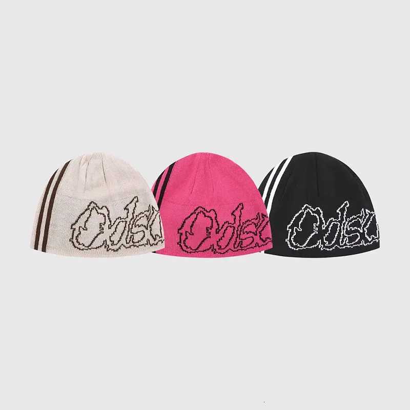 Women Beanie Hat Korean Fashion Knit Letter Winter Jacquard Hip Hop Harajuku Graphic Y2k Streetwear Unisex Pullover AccessoriesXJ251023