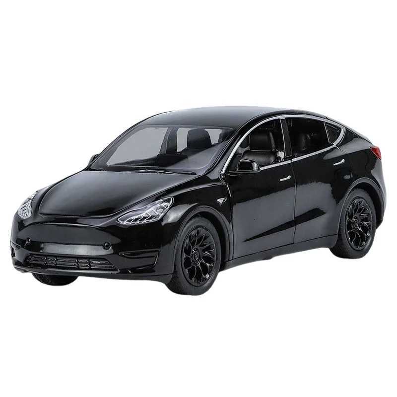 132 Model Y for Tesla Diecast Alloy Toys Models Car Simulation Sound And Light Pull Back Function Collection Boys Toy GiftsT251023