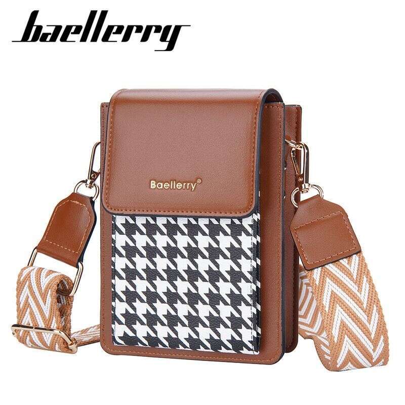 Shoulder Bags For Women New Fashion Plaid Contrasting Color Suction Buckle Mobile Phone Stylish And Versatile Crossbody Bag