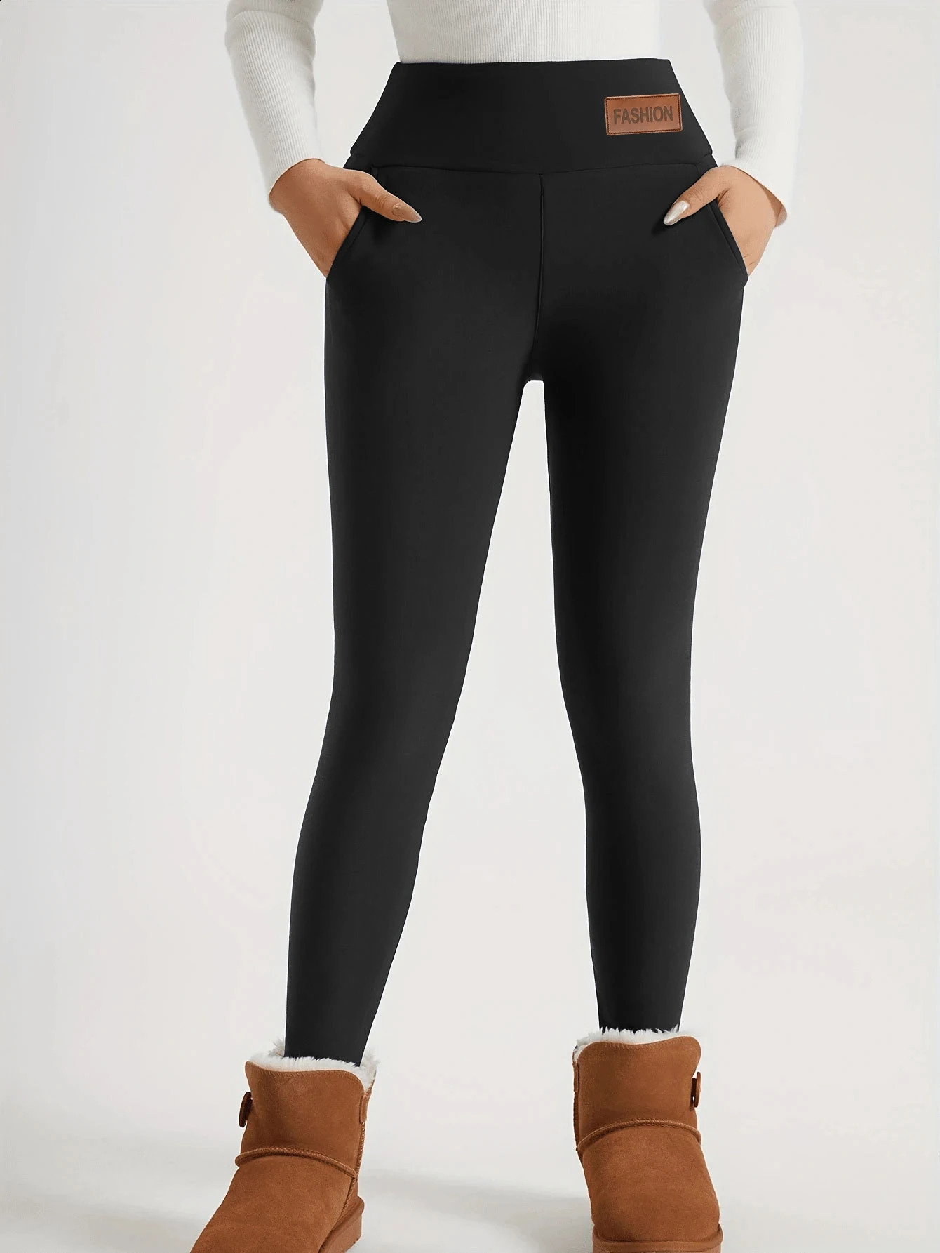 Ultra Warm Womens Fleece Lined Leggings Plush Thermal Lining Super Soft Stretchy For Cold Weather Cozy Winter Essential 251022