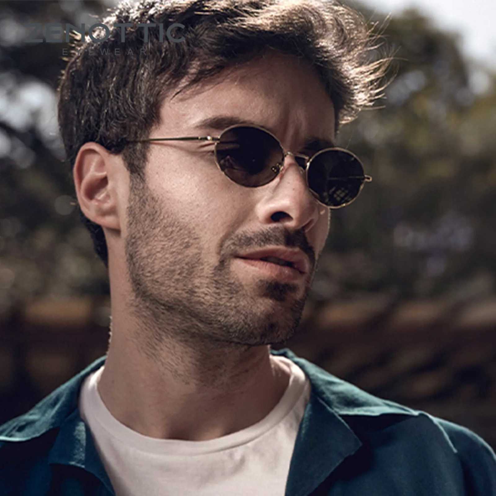 ZENOTTIC Retro Oval Polarized Sunglasses for Women Men Trendy Round Y2k Sunnies Small 90s Style Vintage Shades Sun GlassesW251023
