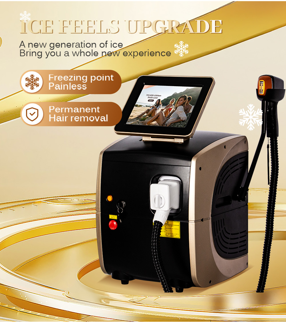 808nm Diode Laser Hair Removal Machine Alexandrit Permanent Painless Physical Underarm Body Care Depilation Equipment