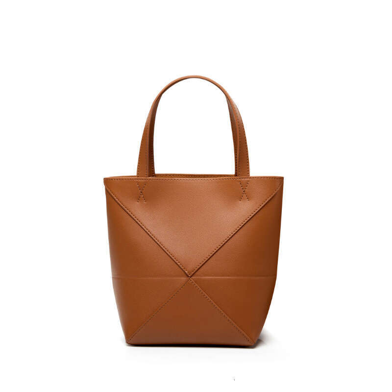 Luxury bag Women s Puzzle Fold Transformable Folding Tote Niche High End Genuine Leather Large Capacity Handbag Shoulder Bag