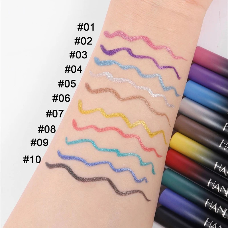 Glitter Liquid Eyeliner Pencil Waterproof Purple Pink Blue Eye Liner Pen Long Lasting Quickily Drying Eyes Makeup Cosmetics 251014