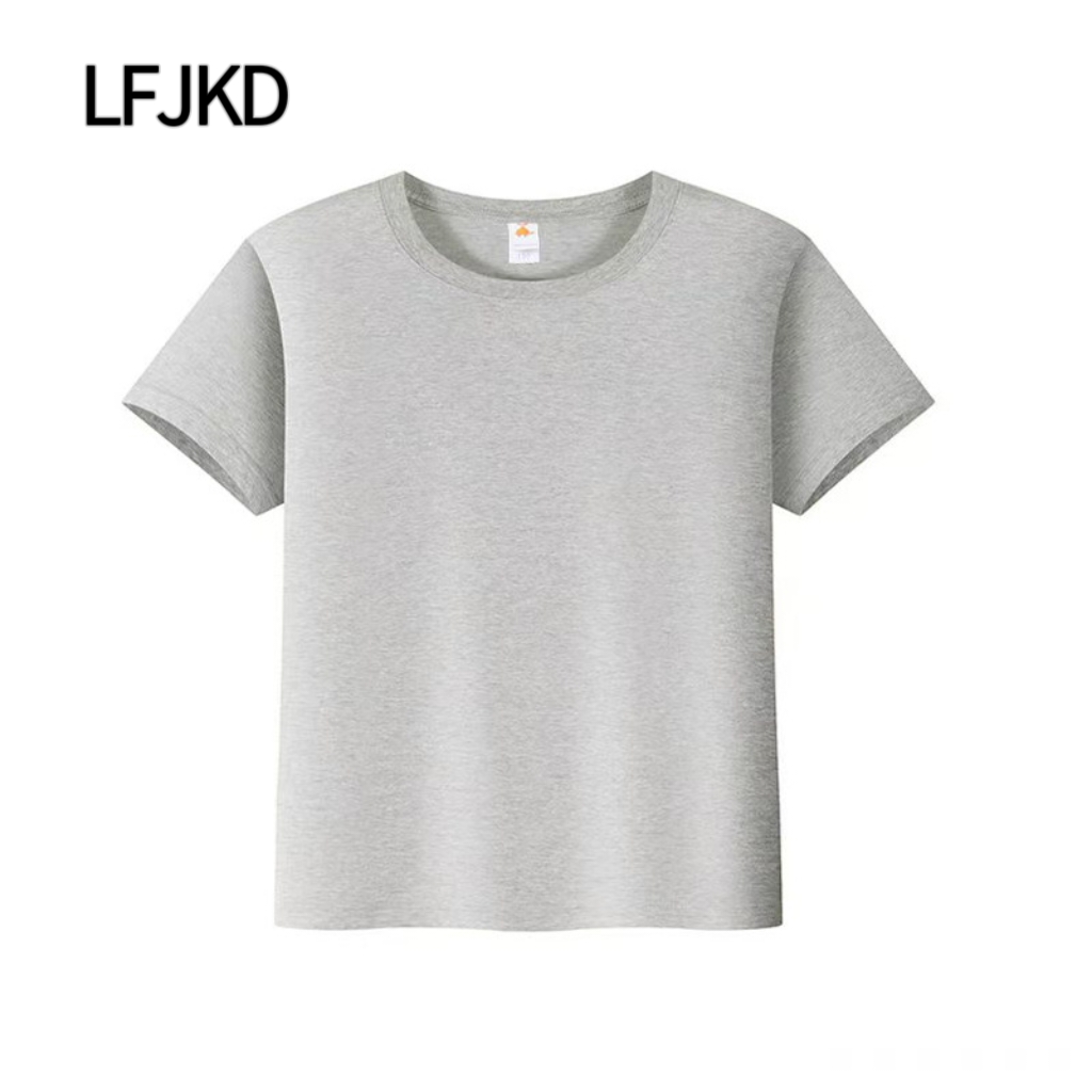 K2348 Korean style small fresh pure cotton short-sleeved T-shirt women 2025 summer new loose slimming versatile tops sweet girl