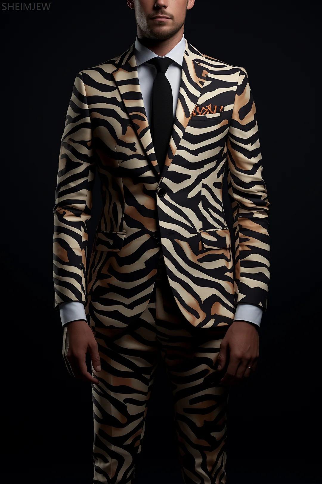 Fashion Camouflage Mens Suit Jacket Adult Role Play Leopard Dress Casual Slim Fit Printed Pants Evening Set 251023