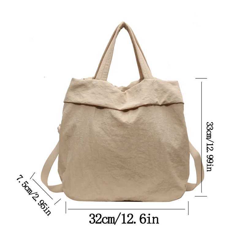 New Korean Womens Shoulder Bags Fashion Lightweight Crossbody Bag Large Capacity Nylon Shopping HandbagL251023