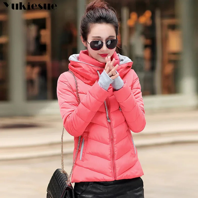 clothes Winter XXXL Jacket Women hooded Solid Color Short Female Coat Parka Outwear For Women Jaqueta Feminina Inverno 251013