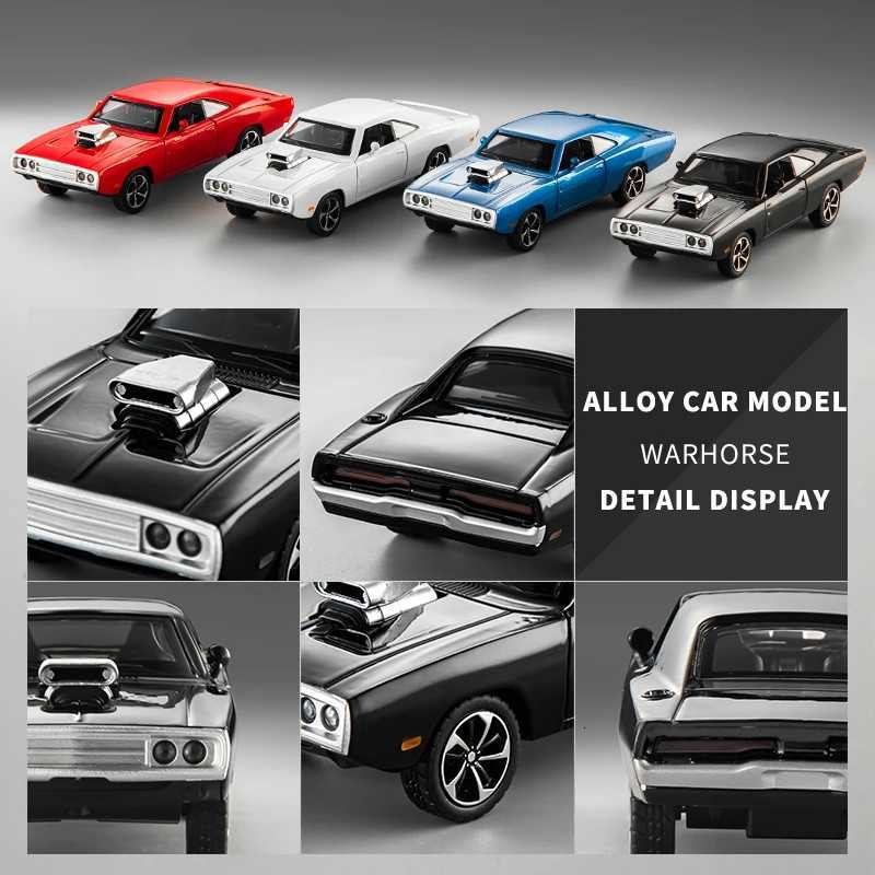 Limited edit 132 Diecast Metal simulation Dodge Warhorse Alloy model car sound and light Collection model boys toy giftT251023