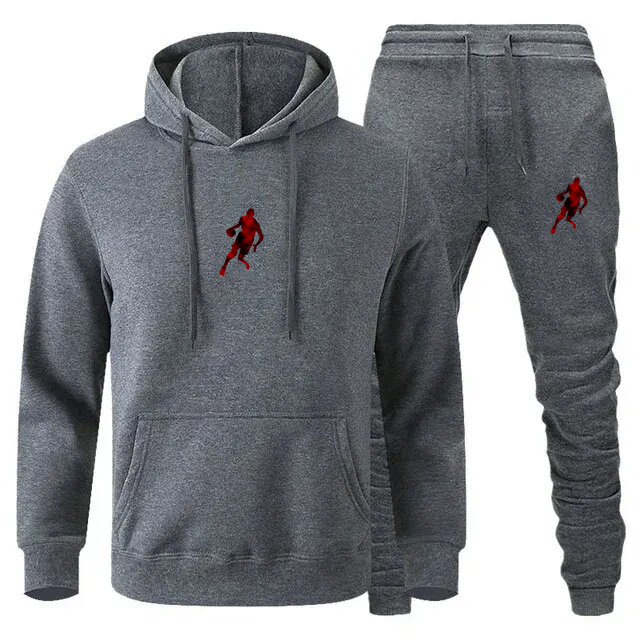 Men's Tracksuits Fashionable Casual Sportswear Outdoor Fitness Jogging Set Autumn And Winter Pullover Hoodie Sweatpants Two-piece