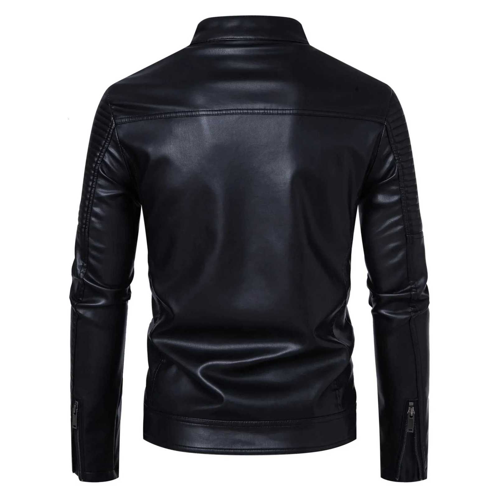 Leather Jacket Slim Cool Handsome Men Clothing New Mens Motorcycle Jacket New Male Vintage Leather Jackets Outer Leather Wear W251023