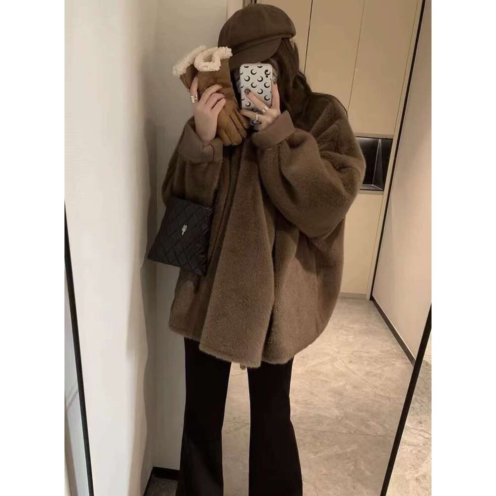 for Women EcoFriendly FurIntegrated New Coat Melad Korean Style Fur Top