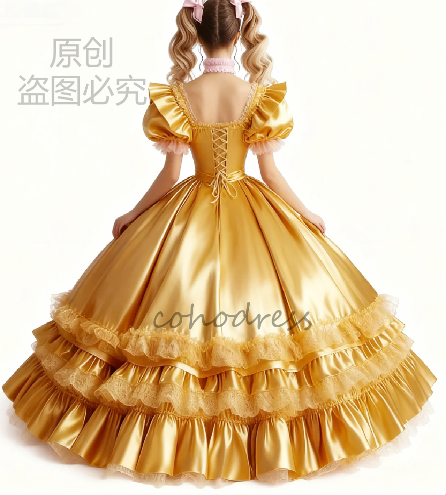 Whimsical Purple Ball Gown Evening Dress With Frilly Lace Renaissance Costume Aesthetic Prom Dress 2026 Tiered Formal Victorian Party Dress Vestio De 