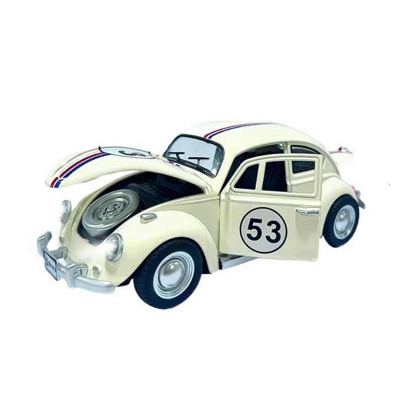 Simualtion 118 Classic Beetle 1955 Car Model Collection Sound and Light Children Boy Toy Vehicle Gift Home DecorT251023