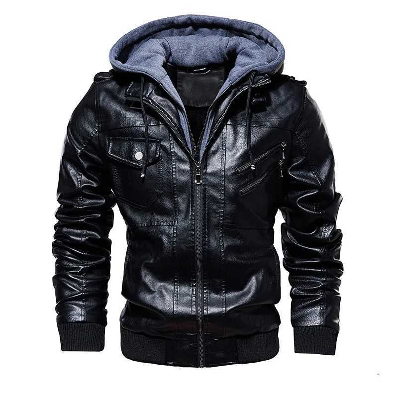 New Mens Leather Jackets Autumn Casual Faux Jacket Biker Leather Coats Male Brand EU Clothing Motorcycle Slim Leather Jacket W251023