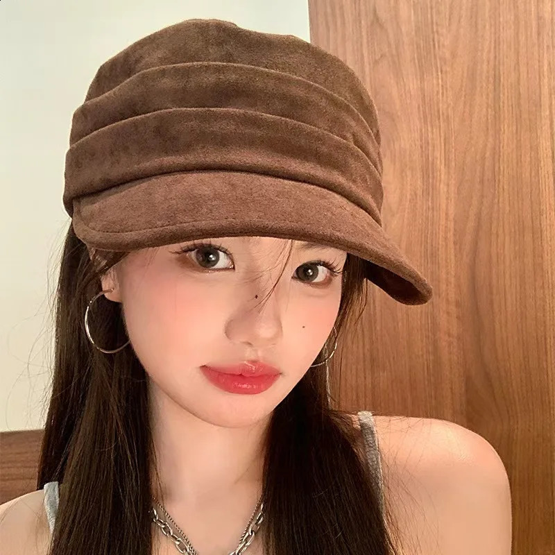 2025 sboy Cap Cotton Japanese Retro Style Beret Hat for Women Fashion Slouchy Unisex Baker Boy Cap 251021