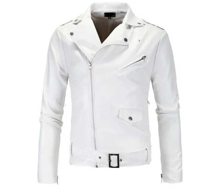 Slim Fit Mens Fashion Leather Jacket Spring Autumn New Style Korean Version Motorcycle Jacket Youth Stand Collar Diagonal Zippe W251023