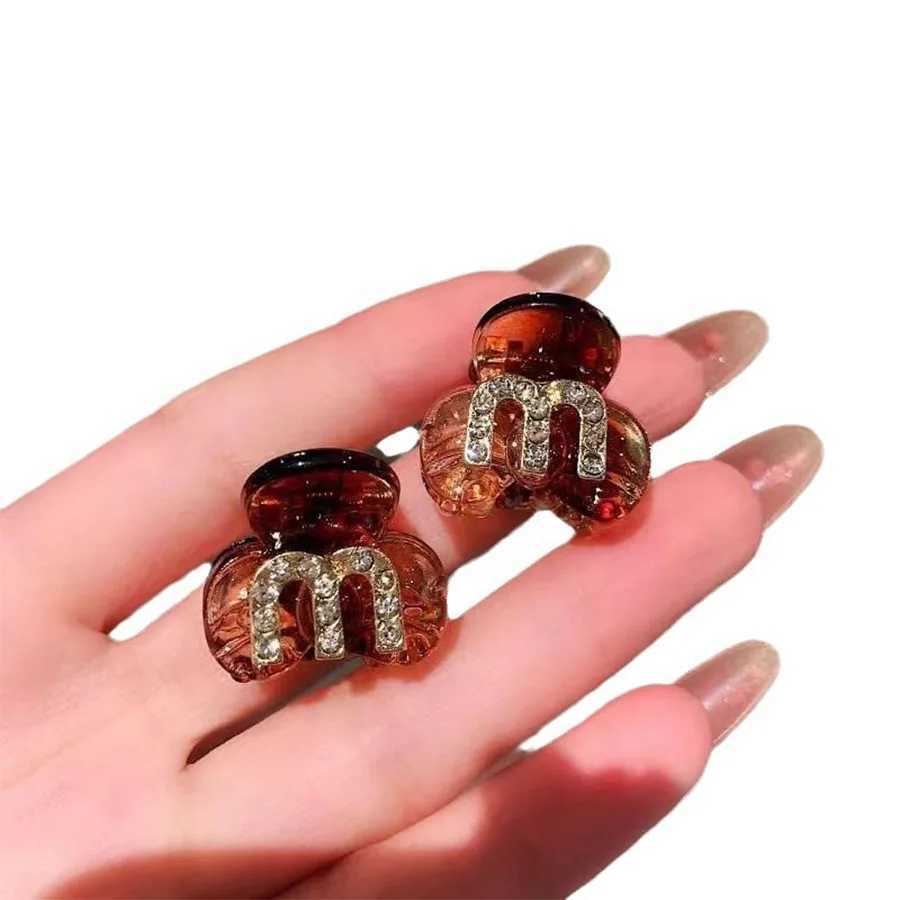 New Acrylic Rhinestone Bangs Side Hair Clip Fore Clip Shiny dr Hair Clip Grab Wen Girls Hair Style Accories Y251023
