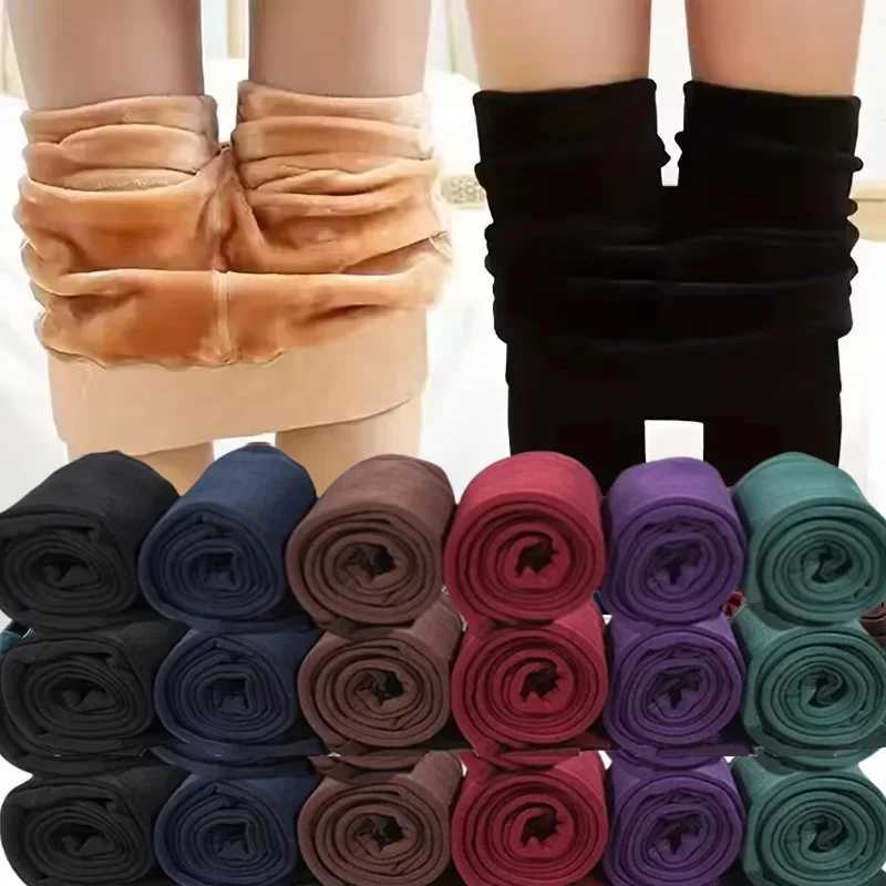 2025 Fleece Lined Tights Women Thermal Pantyhose for Women Winter Panty Polar Skin Black Effect Stockings Womens Thermal SockT251023