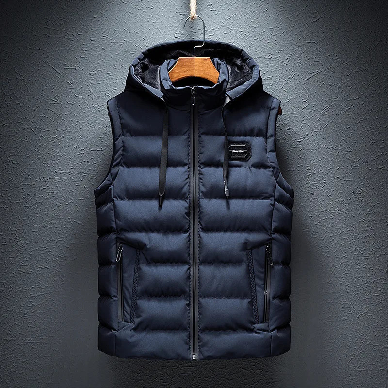 Style Mens Padded Vest Korean Version Slim Fit Thickened and Warm Jacket 251023