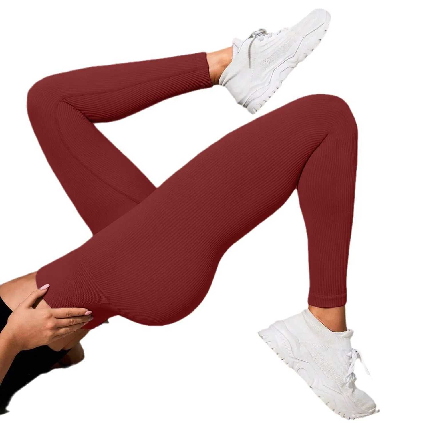Knitted Seamless Push Up Sport Leggings Women High Waist Tummy Control Gym Workout Fitness Tights Stretchy Butt Yoga PantsT251023