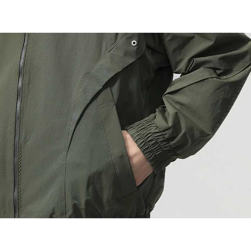 Double Sided Wearable Hooded Jacket Men Streetwear Fashion Business Causal Loose Plaid Cargo Jacket Cityboy Coat Outerwear W251023
