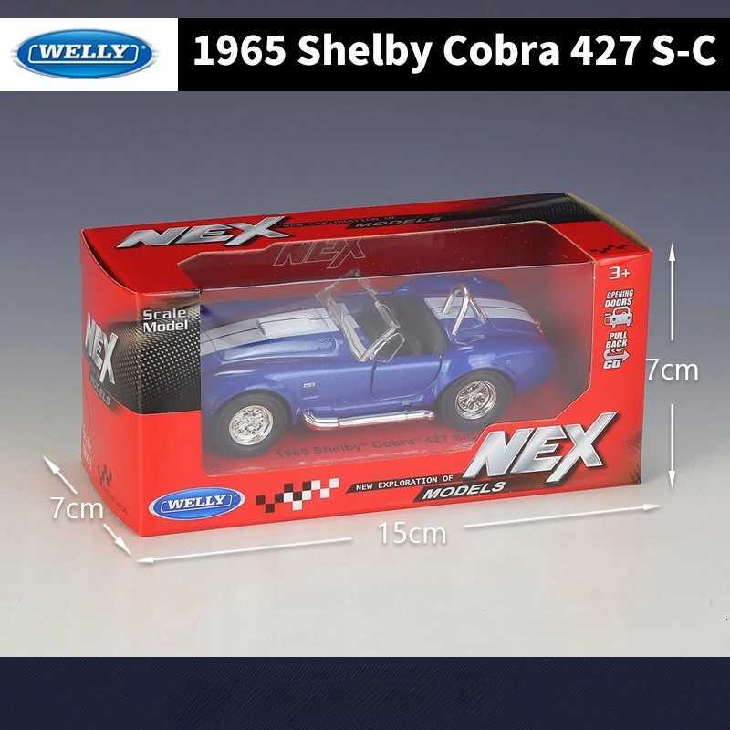 136 Scale 1965 Shelby Cobra 427 SC Simulation Alloy Car Model Pull Back Car toy children boy birthday gift miniature voitureT251023