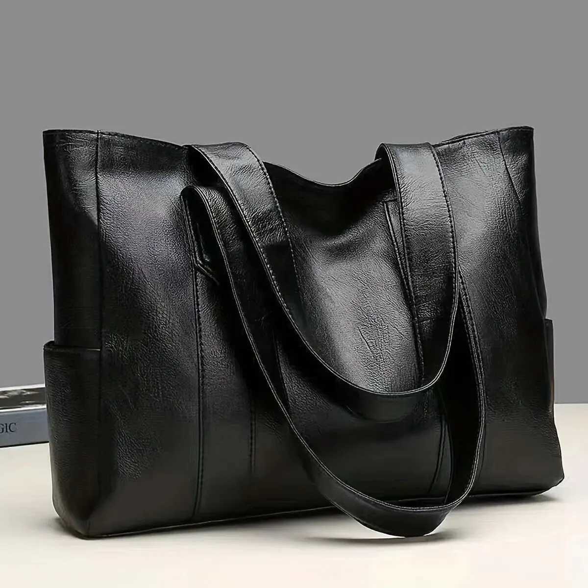 Vintage Large Capacity Tote Bag Retro Vegan Shoulder Bag Womens Casual Handbag For CommuteL251023