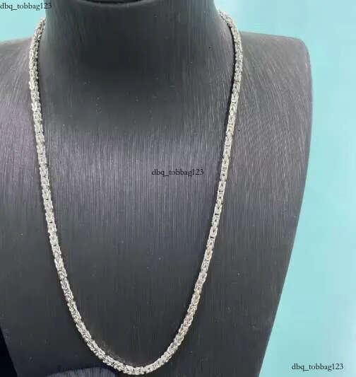 Fashion Punk Sier 2.5mm Hip Hop Bike Link King Emperor Byzantine Chain Necklaces Men