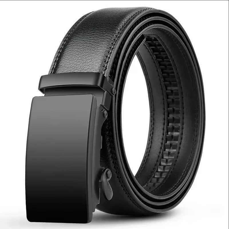 Automatic Buckle Belt for Men Famous Brand Business Belt Men PU Leather Waist Straps Black Male Jeans Belts for MenXJ251023