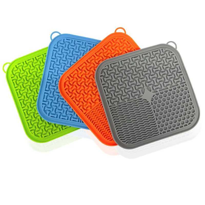 Licking Mat Slow Feeder for Dogs and Cats Premium Lick Pad with Suction Cups for Dog Anxiety Slow Feeder Dog Bowls Y251023
