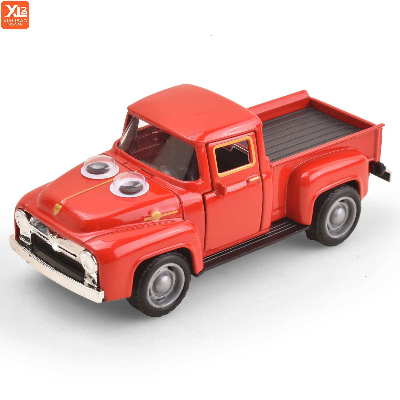 132 Classic Pickups Truck Big Eye Alloy Diecast Car Model Pull Back Feature Toy Vehicle for Children Christmas CollectionT251023