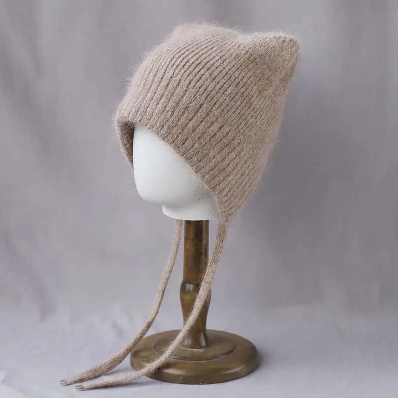 Cashmere Hatoutdoor Deep Hat with Ears Soviet Wtaps Hat for Womens Winter Beanies Rattan Fur Hat Fleece Knit Cap XJ251023