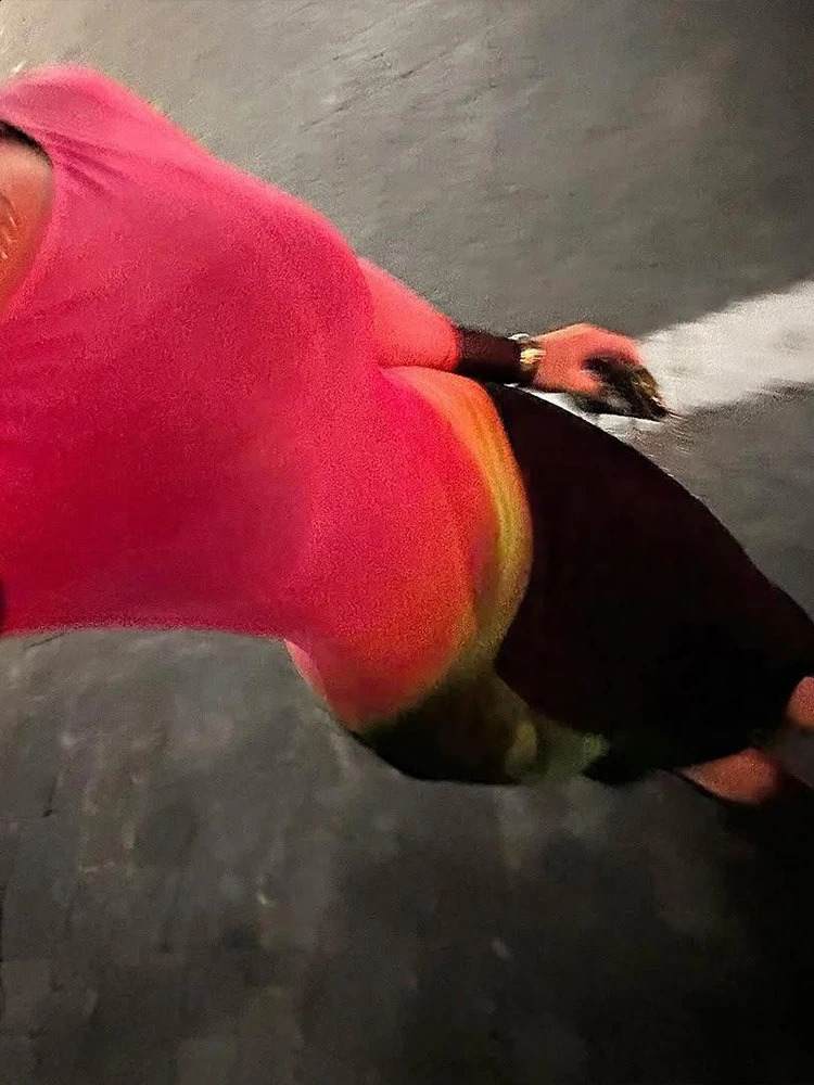 Weird Puss Sexy Patchwork Maxi Dress Women Gradient Color oNeck Full Sleeve Peach Hip Elegant Simple Evening Prom Party Bodycon 251022