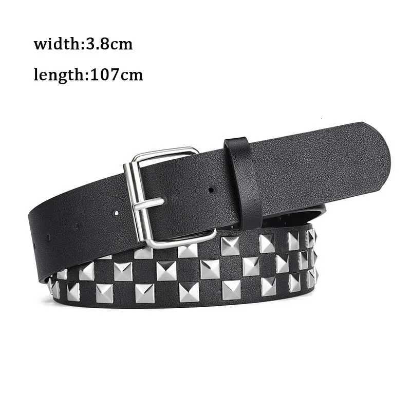 Gothic Punk Leather Y2k Belt For Women Men Metal Buckle Waist Strap Designer Luxury Female Jeans Trouser Decorative WaistbandXJ251023