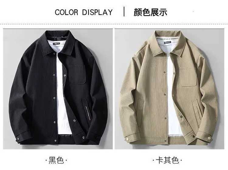 Autumn and Winter Coats Mens New Style Mens Clothing Striped Business Casual Jacket Versatile Simple Trendy Workwear Jacket W251023