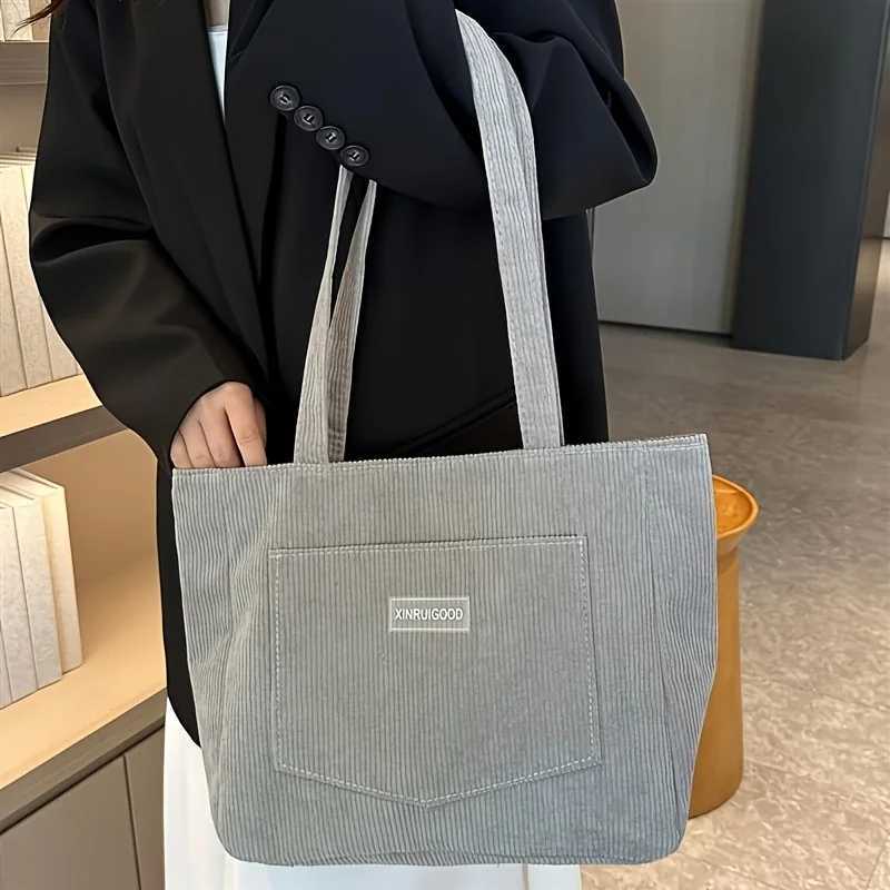 Womens Corduroy Shoulder Tote Bag Casual Large Capacity Fashion Handbag for Going Out Purses and Handbags Designer BagL251023