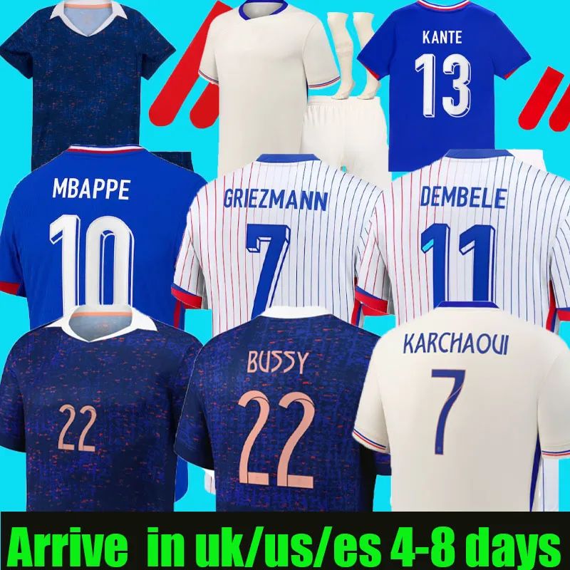 Maillot De Foot French Soccer Jerses Mbappe 25 26 Francia GRIEZMANN DEMBELE KOLO MUANI CAMAVINGA Olise Saliba 2025 2026 Women Men Kids Kit Fans Plaer Home 888